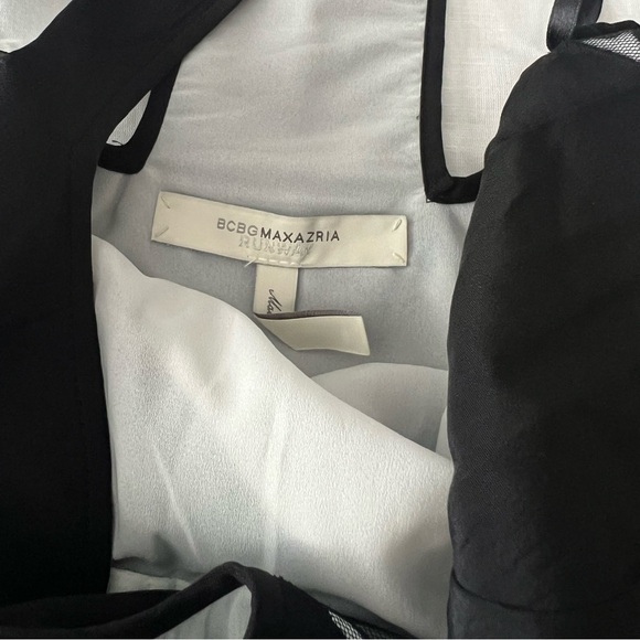 BCBGMaxAzria Runway Perla Blocked Design Silk Dress - Picture 13 of 14